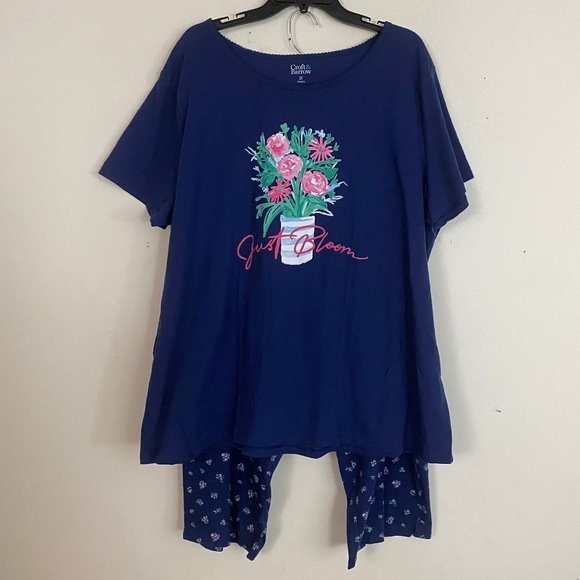 Croft & Barrow Top & Capri Pajama 2X - Picture 2 of 7